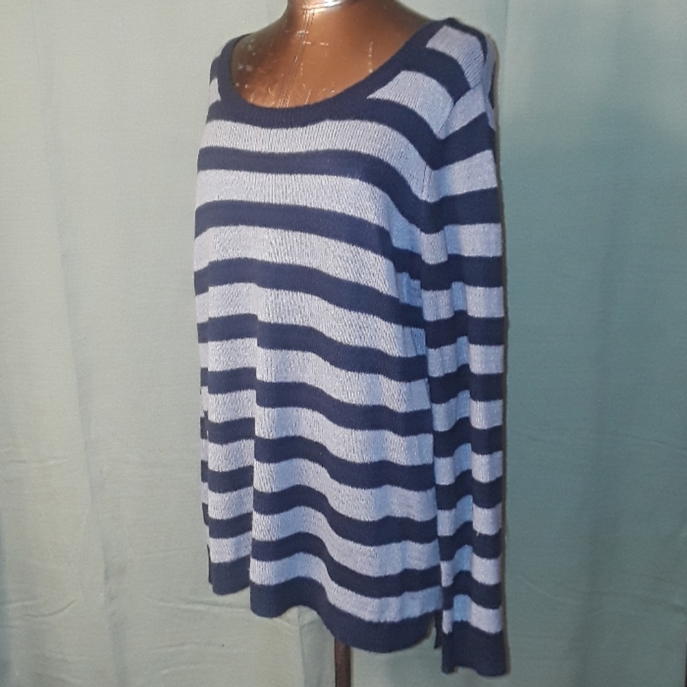 ** Lauren Conrad Antique Romance Sweater Bl Stripe - Picture 5 of 8